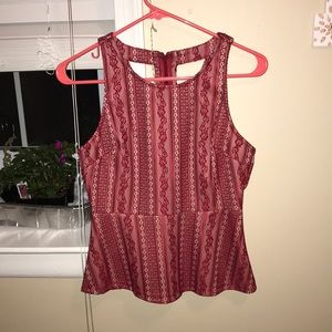 Francesca’s Red Peplum Blouse